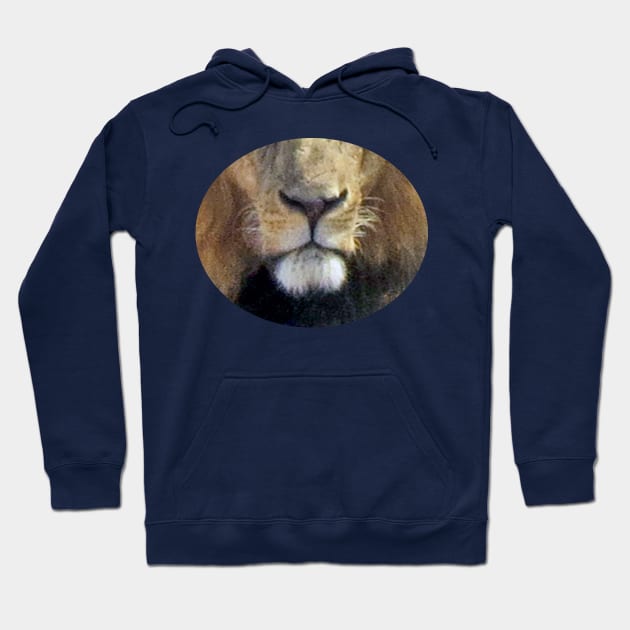 Lion Oval Hoodie by ellenhenryart